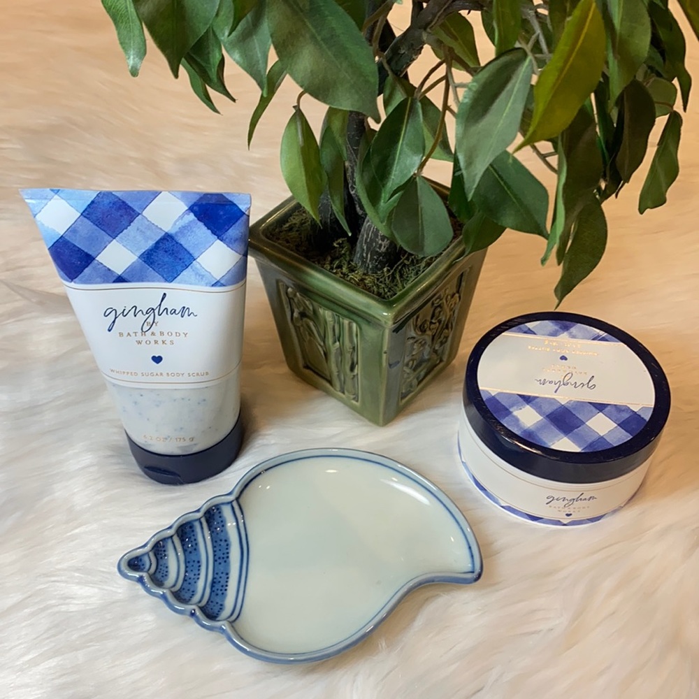 🔹2pc Set “GINGHAM” Bath & Body Works Whipped Sugar Body Scrub & Body Butter NWT